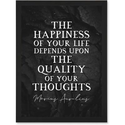 Artery8 - Slate Quote Marcus Aurelius - Framed - A4 - Wall Art Artery8 - Slate Quote Marcus Aurelius - Framed - A4 - Wall Art