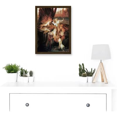 Artery8 - James Mourning For Icarus Myth Greek Wings - Brown - A4 - Framed Wall Art Artery8 - James Mourning For Icarus Myth Greek Wings - Brown - A4 - Framed Wall Art