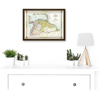 Artery8 - Duvotenay 1846 Map - brown - A4 - Wall Art Artery8 - Duvotenay 1846 Map - brown - A4 - Wall Art