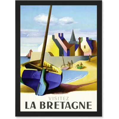 Artery8 Nathan Visit Brittany - black - A4 - framed - art print Artery8 Nathan Visit Brittany - black - A4 - framed - art print