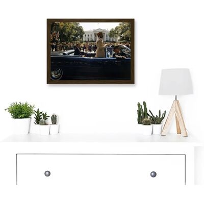 Artery8 - Parade JFK Selassie - A4 - Brown - Framed Wall Art Artery8 - Parade JFK Selassie - A4 - Brown - Framed Wall Art