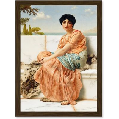 Artery8 Godward Reverie Days Of Sappho Antiquity - brown - A4 - Art print Artery8 Godward Reverie Days Of Sappho Antiquity - brown - A4 - Art print