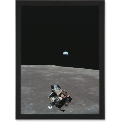 Artery8 - Space Earth Moon Lunar Landing Module - Wall Art Artery8 - Space Earth Moon Lunar Landing Module - Wall Art