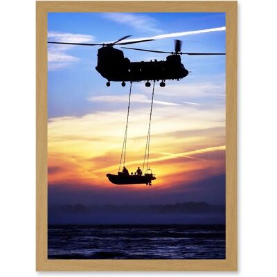 Artery8 - Chinook Helicopter Royal Marines - Wall Art Artery8 - Chinook Helicopter Royal Marines - Wall Art