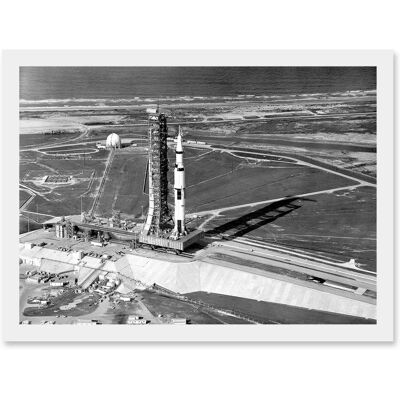 Artery8 - Space NASA Apollo 11 Saturn V - Aerial View - Wall Art Artery8 - Space NASA Apollo 11 Saturn V - Aerial View - Wall Art