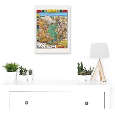 Artery8 - Map Mora 1931 Yosemite - White - Wall Art Print Artery8 - Map Mora 1931 Yosemite - White - Wall Art Print