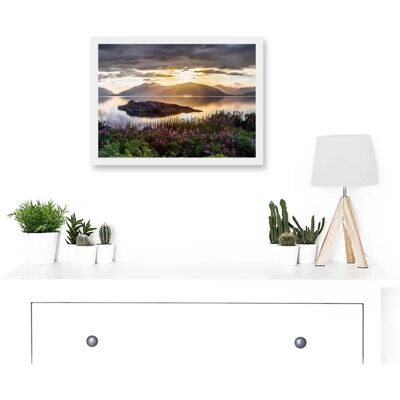 Artery8 - Trienke Sunset Loch Linnhe - A4 - Framed Wall Art Artery8 - Trienke Sunset Loch Linnhe - A4 - Framed Wall Art