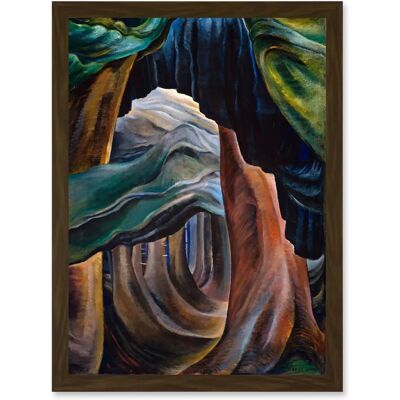 Artery8 Emily Carr Forest BC - A4 - Framed - Brown - Art Print Artery8 Emily Carr Forest BC - A4 - Framed - Brown - Art Print
