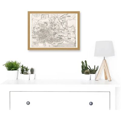 Artery8 Map Ligorio 16th Century Ancient Rome Roman City Plan - Size A4 - Frame Light Oak - Wall Art Print Artery8 Map Ligorio 16th Century Ancient Rome Roman City Plan - Size A4 - Frame Light Oak - Wall Art Print