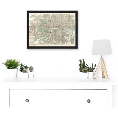 Artery8 - Map Philip 1881 London City England - Framed Artery8 - Map Philip 1881 London City England - Framed