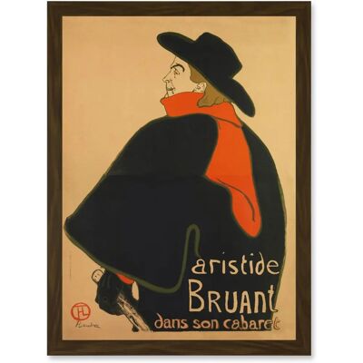 Artery8 - Toulouse Lautrec Aristide Bruant - A4 - Framed Wall Art Print Artery8 - Toulouse Lautrec Aristide Bruant - A4 - Framed Wall Art Print
