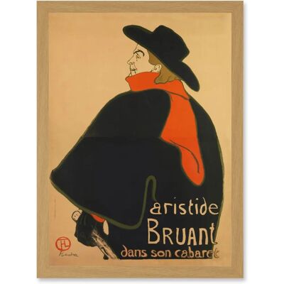 Artery8 - Toulouse Lautrec Bruant In Cabaret - A4 - Framed Wall Art Artery8 - Toulouse Lautrec Bruant In Cabaret - A4 - Framed Wall Art