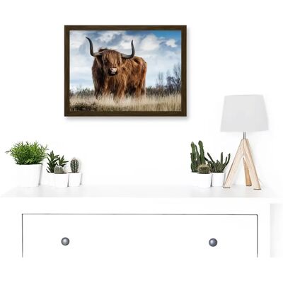 Artery8 - Hairy Coo - A4 - Brown - Framed Wall Art Print Artery8 - Hairy Coo - A4 - Brown - Framed Wall Art Print