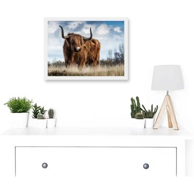 Artery8 - Hairy Coo - A4 - Framed - Wall art print Artery8 - Hairy Coo - A4 - Framed - Wall art print