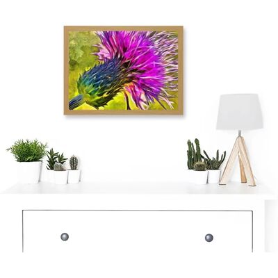Artery8 - Scottish Thistle - A4 - Framed - Wall Art Artery8 - Scottish Thistle - A4 - Framed - Wall Art