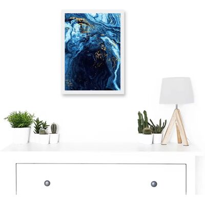 Artery8 - Abstract - DarkBlue - A4Framed - ArtPrint Artery8 - Abstract - DarkBlue - A4Framed - ArtPrint
