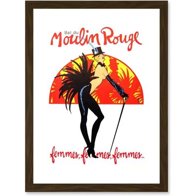 Artery8 - Burlesque Paris - Brown - Framed Wall Art Print Artery8 - Burlesque Paris - Brown - Framed Wall Art Print