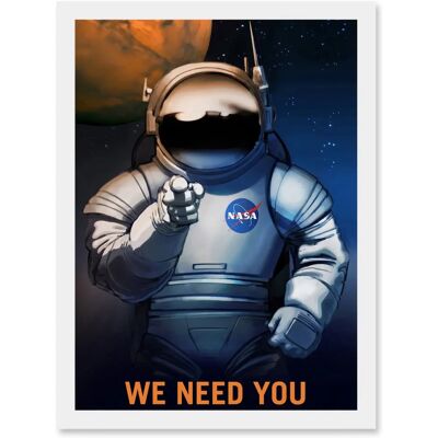 Artery8 - NASA Space Job Advert Artwork - A4 - Wall Art Print Artery8 - NASA Space Job Advert Artwork - A4 - Wall Art Print