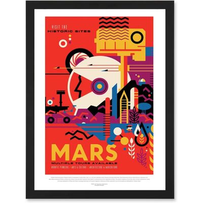 Artery8 - NASA Mars Historic Site Art - Framed Wall Art Print Artery8 - NASA Mars Historic Site Art - Framed Wall Art Print