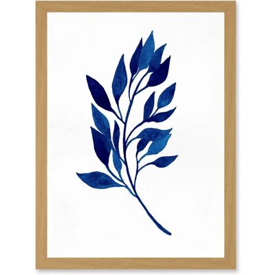 Artery8 - NavyBlueLeaves - Navy Blue - A4 - Wall Art Print Artery8 - NavyBlueLeaves - Navy Blue - A4 - Wall Art Print