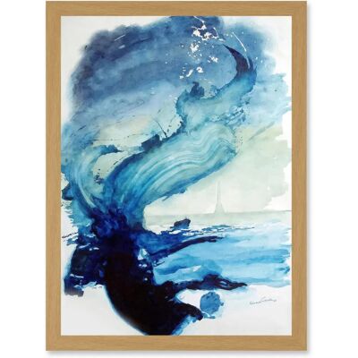 Artery8 - Sea Abstract Lighthouse - Framed Wall Art Artery8 - Sea Abstract Lighthouse - Framed Wall Art