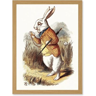 Artery8 - Alice Wonderland White Rabbit - A4 - Art Print Artery8 - Alice Wonderland White Rabbit - A4 - Art Print