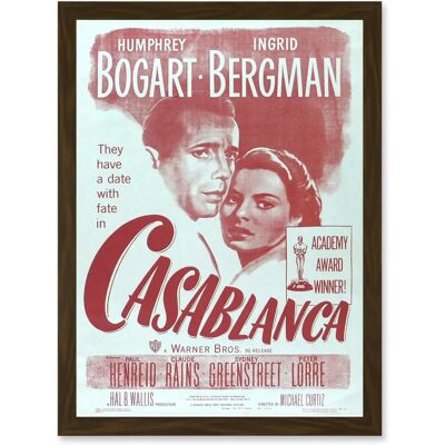 Artery8 - Casablanca - brown - A4 - Framed Wall Art Artery8 - Casablanca - brown - A4 - Framed Wall Art