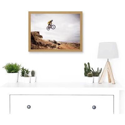 Artery8 - Sport MTB Jump - Oak - A4 - Wall Art Artery8 - Sport MTB Jump - Oak - A4 - Wall Art