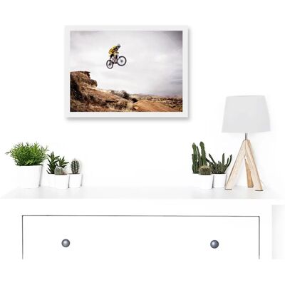 Artery8 - Sport Mountain Bike Artwork - White - Wall Art Print Artery8 - Sport Mountain Bike Artwork - White - Wall Art Print