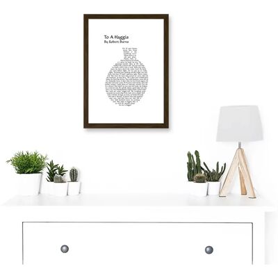 Artery8 - Quote Poem Burns - Brown - A4 - Wall Art Print Artery8 - Quote Poem Burns - Brown - A4 - Wall Art Print