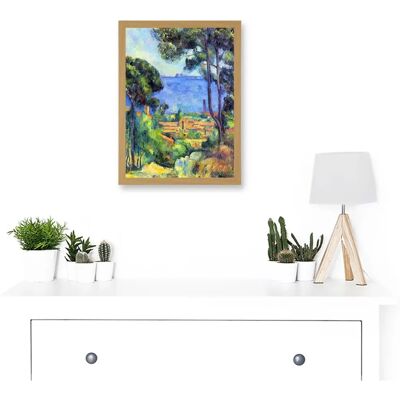 Artery8 - Cezanne Landscape L'Estaque - Light Oak - Framed Wall Art Artery8 - Cezanne Landscape L'Estaque - Light Oak - Framed Wall Art