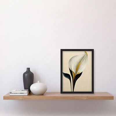 Artery8 - Elegant Modern Calla Lily - Black Gold Beige Artery8 - Elegant Modern Calla Lily - Black Gold Beige