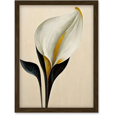 Artery8 - Calla Lily - Black - Framed - A4 - Wall Art Print Artery8 - Calla Lily - Black - Framed - A4 - Wall Art Print