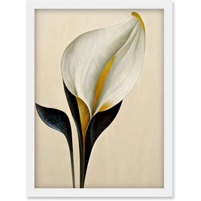 Artery8 - Elegant Modern Calla Lily - Black - Wall Art Artery8 - Elegant Modern Calla Lily - Black - Wall Art