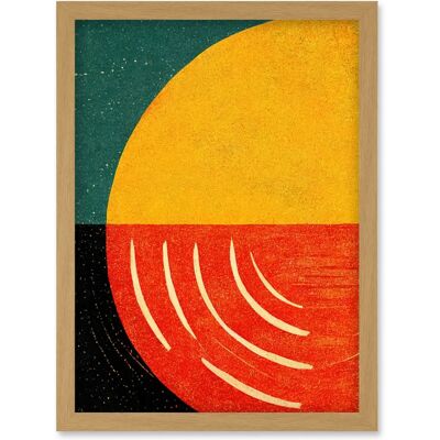 Artery8 - Simple Bold Abstract Modern Painting - Teal - Framed Wall Art Print Artery8 - Simple Bold Abstract Modern Painting - Teal - Framed Wall Art Print