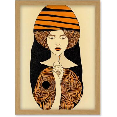 Artery8 - Portrait Retro - Light Oak - Framed A4 Art Print Artery8 - Portrait Retro - Light Oak - Framed A4 Art Print