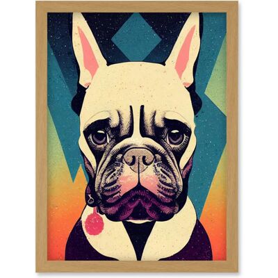 Artery8 - French Bulldog Portrait - Geometric Pastel Artery8 - French Bulldog Portrait - Geometric Pastel