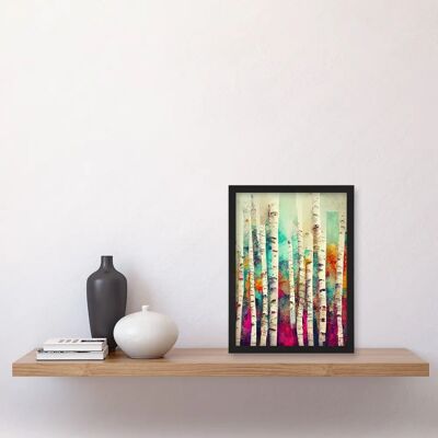 Artery8 - Abstract Birch Tree Forest - Multicoloured Artery8 - Abstract Birch Tree Forest - Multicoloured