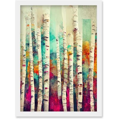 Artery8 - Abstract Birch Forest - Multicoloured - Art Print Artery8 - Abstract Birch Forest - Multicoloured - Art Print