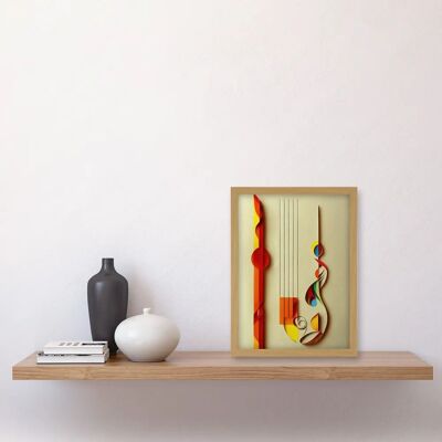 Artery8 - Kandinsky Abstract Clefs - Yellow - A4 - Wall Art Artery8 - Kandinsky Abstract Clefs - Yellow - A4 - Wall Art