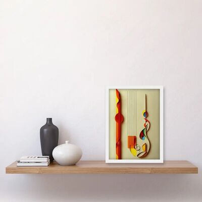 Artery8 - Kandinsky Abstract Clefs - Color Yellow Turquoise - Wall Art Artery8 - Kandinsky Abstract Clefs - Color Yellow Turquoise - Wall Art