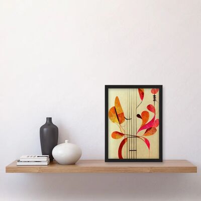 Artery8 - Abstract Autumnal Boho Leaves - Cream Pink Copper Yellow - Framed Wall Art Artery8 - Abstract Autumnal Boho Leaves - Cream Pink Copper Yellow - Framed Wall Art
