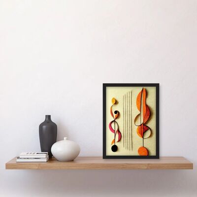 Artery8 - Autumn Boho Clefs - Cream Pink - Framed - Wall Art Print Artery8 - Autumn Boho Clefs - Cream Pink - Framed - Wall Art Print