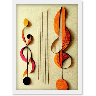 Artery8 - Abstract Autumnal Boho Music - A4 - Framed Wall Art Print Artery8 - Abstract Autumnal Boho Music - A4 - Framed Wall Art Print
