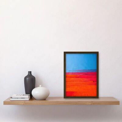 Artery8 - Abstract Minimalist Steps Painting - Multicolor - A4 - Wall art Artery8 - Abstract Minimalist Steps Painting - Multicolor - A4 - Wall art