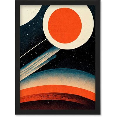 Artery8 - Retro Boho Space Starscape - Navy - Art print Artery8 - Retro Boho Space Starscape - Navy - Art print