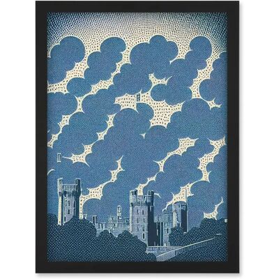 Artery8 Windsor Castle Cloudy Sky - blue - A4 - print Artery8 Windsor Castle Cloudy Sky - blue - A4 - print