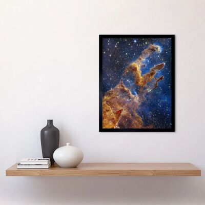 Artery8 - NASA JWST Pillars Of Creation - Black - Art Print Artery8 - NASA JWST Pillars Of Creation - Black - Art Print