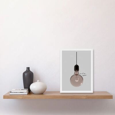 Artery8 - Ceci Est Une Ampoule - Peach Pink - Wall Art Print Artery8 - Ceci Est Une Ampoule - Peach Pink - Wall Art Print