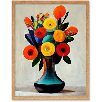 Artery8 - Midcentury Floral - Orange - 12x16 - Art Print Artery8 - Midcentury Floral - Orange - 12x16 - Art Print